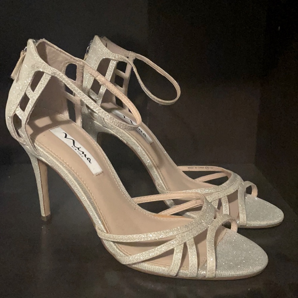 Like New Silver Heels